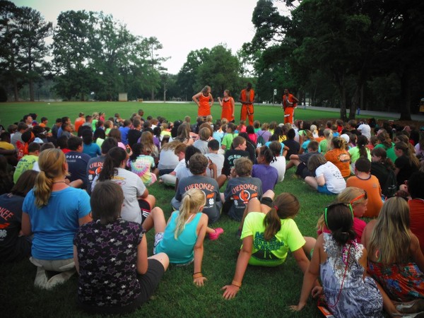 2013 Cloverleaf Summer Camp story hour with counselors
