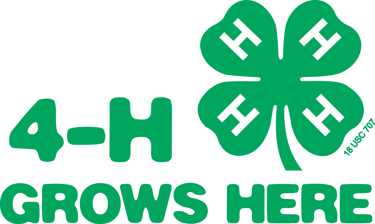 4-H logo with text 4-H grows here