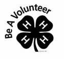 4-H logo with text Be a Volunteer
