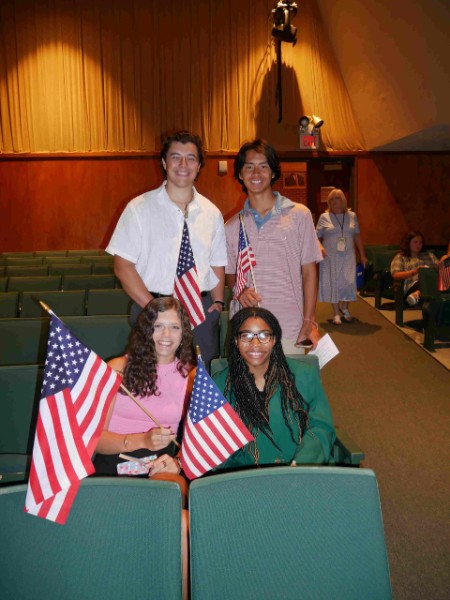 ACC Senior 4-H'ers partcipating in the Citizenship Ceremony at State Council 