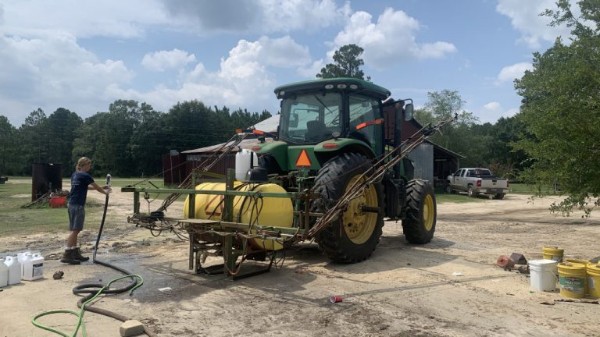 Mixing Chemicals for Peanut Fungicide Trial